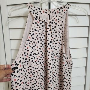 Ann Taylor Racerback Polkadot Top